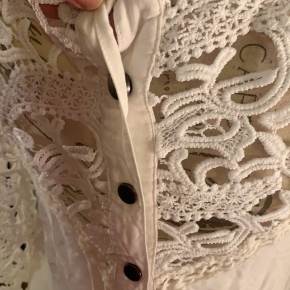 Beautiful shirt lace by altard state sz small white - Picture 7 of 9